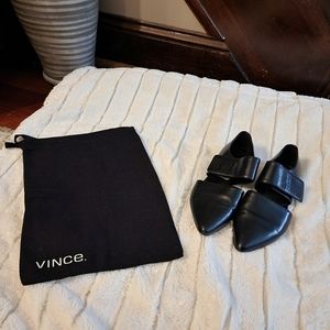 Vince Black Niven Flat Shoe Size 7